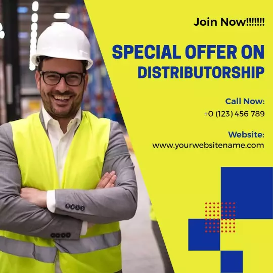 Bright Yellow Special Offer on Distributorship Ad Template