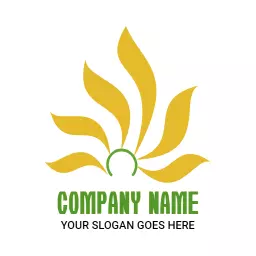 Bright Yellow Sunflower Design for Eco-Friendly Business Logo Template