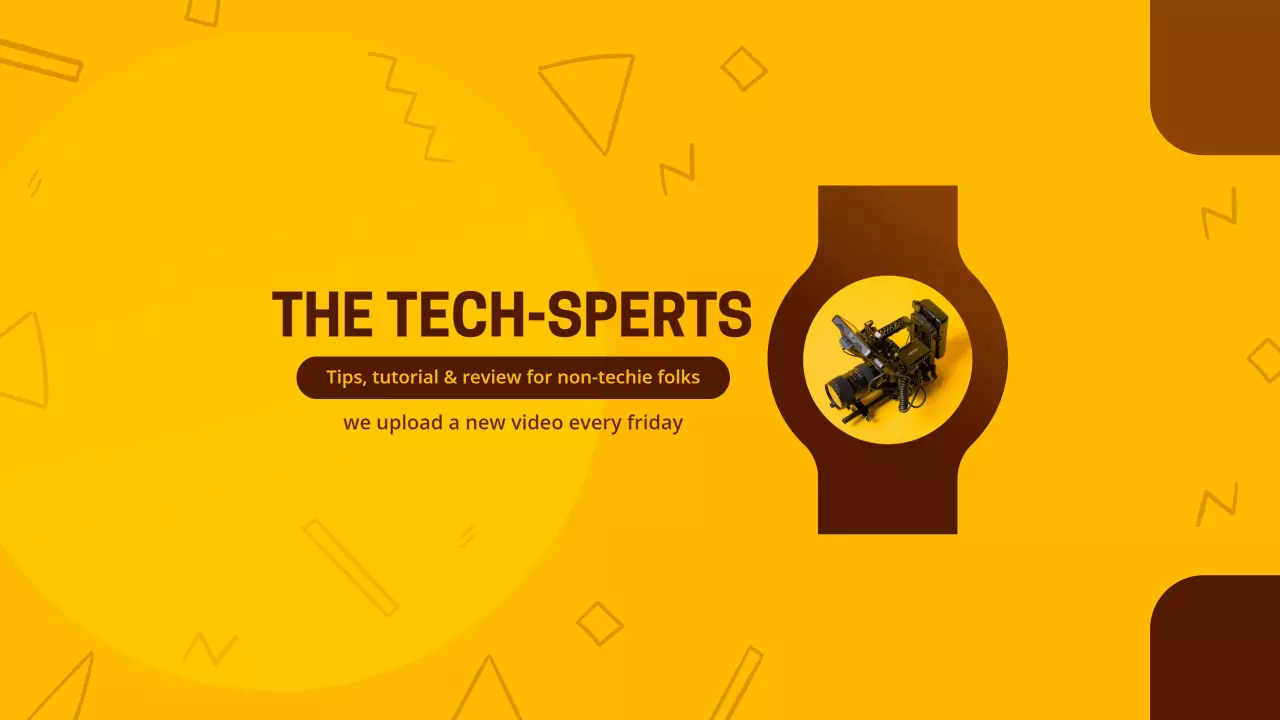 Bright Yellow Tech Review Channel YouTube Banner Template