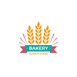 Bright Yellow Wheat Design for Fresh Bakery Logo Template