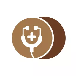 Brown Medical Equipment Design Representing Hospital Care Logo Template