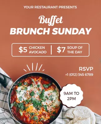 Buffet Brunch Special Event Flyer Template
