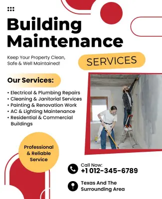Building Maintenance Services Flyer Template