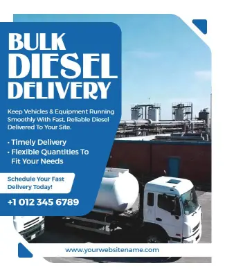 Bulk Diesel Delivery Service Flyer Template