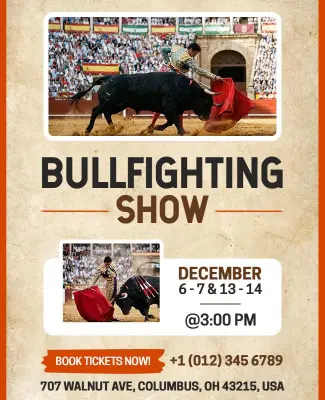 Bullfighting Show Event Flyer Template