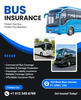 Bus Insurance Services Poster Template
