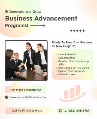 Business Advancement Programs Promotional Flyer Template