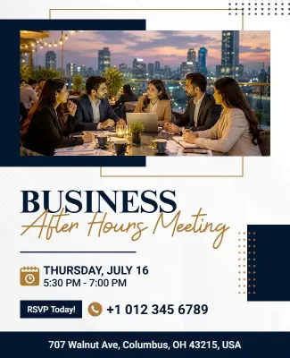 Business After Hours Meeting Flyer Template