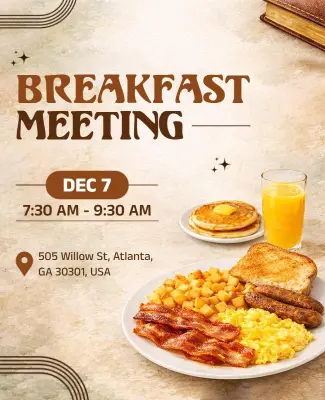Business Breakfast Meeting Flyer Template