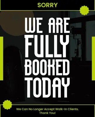 Business Closed Fully Booked Notice Flyer Template