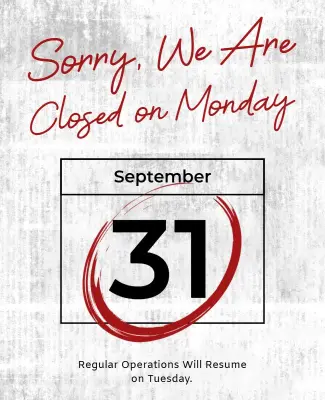 Business Closed on Monday Flyer Template