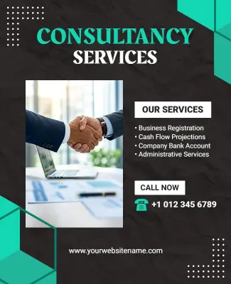 Business Consultancy Services Promotional Poster Template