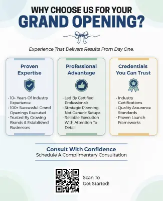 Business Consultation Grand Opening Flyer Template