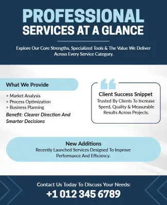 Business Consulting Service Overview Advertisement Flyer Template