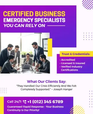 Business Emergency Services Promotional Flyer Template