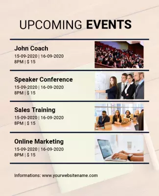 Business Event Schedule Flyer with Conference Details Template