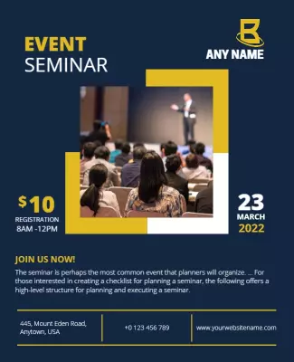 Business Event Seminar Invitation Flyer Template