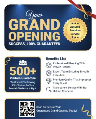 Business Grand Opening Event Promotion Flyer Template