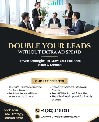 Business Growth Strategy Marketing Flyer Template
