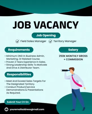 Business Job Vacancy Announcement Flyer Template