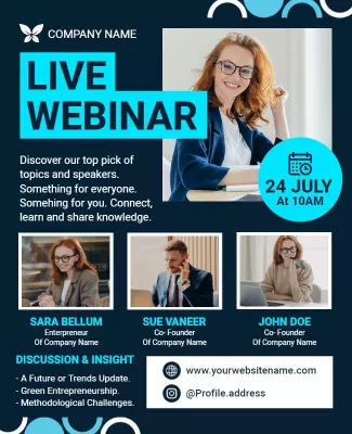 Business Live Webinar Event Flyer Template