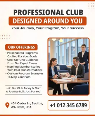 Business Networking and Coaching Club Flyer Template
