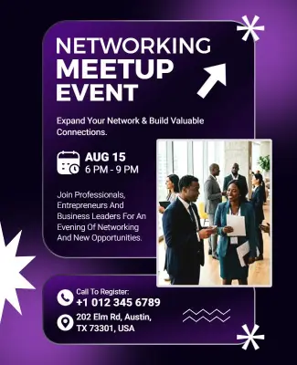 Business Networking Meetup Event Flyer Template