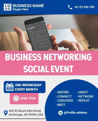 Business Networking Social Event Flyer Template