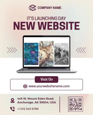 Business New Website Launch Announcement Flyer Template