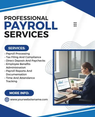 Business Payroll Services Promotion Flyer Template