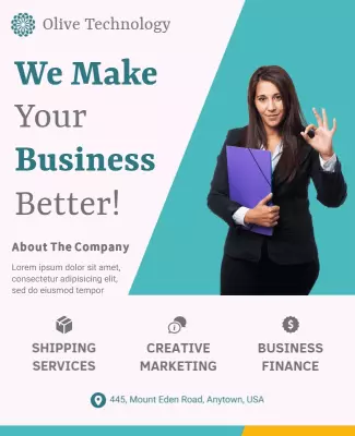 Business Services Promotional Flyer Template