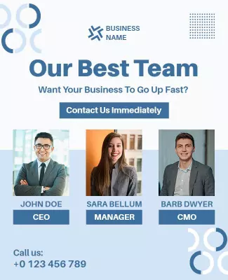 Business Team Introduction Flyer Template