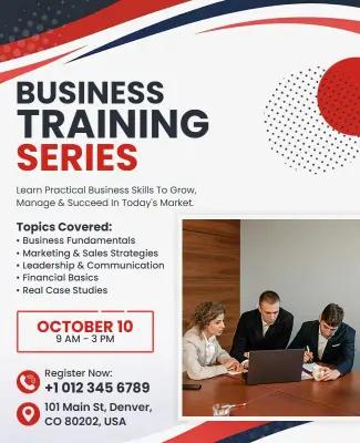 Business Training Series Event Flyer Template