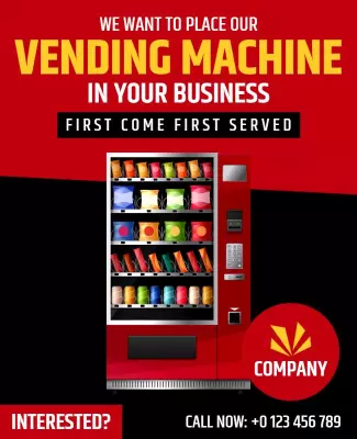 Business Vending Machine Placement Offer Flyer Template