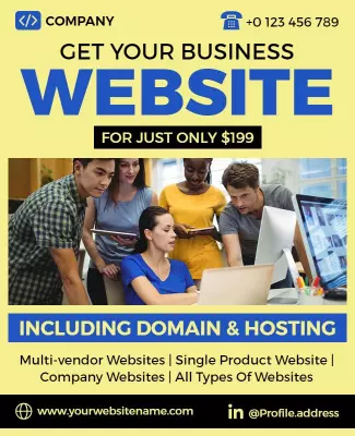 Business Website Development Services Flyer Template