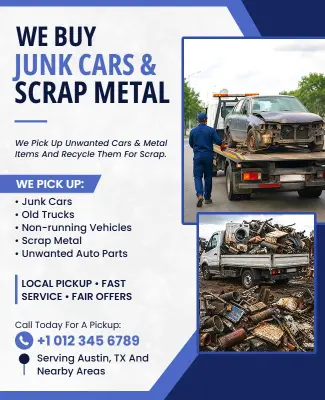 Buy Junk Cars and Scrap Metal Flyer Template