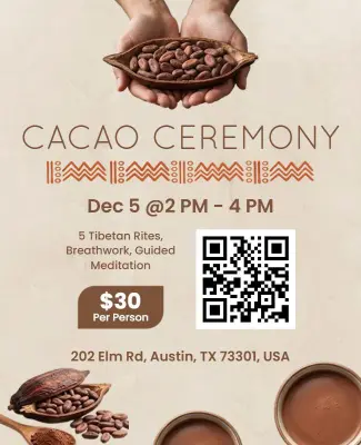 Cacao Ceremony Event Flyer Template