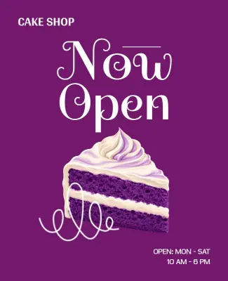 Cake Shop Opening Announcement Poster Template