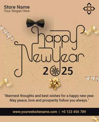 Calico and Laser New Year Flyer Template