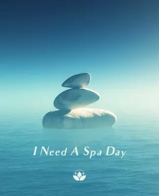 Calm and Serene Spa Retreat Inspiration Poster Template