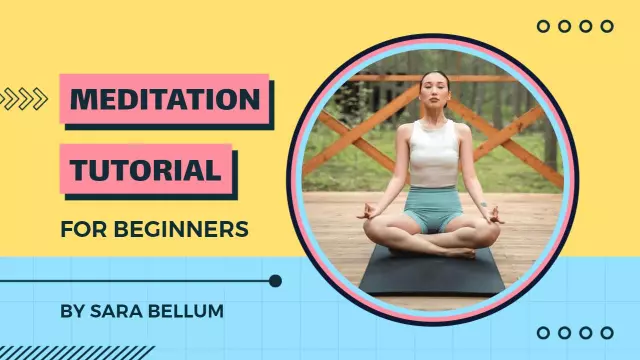 Calm Meditation Techniques for Beginners Tutorial YouTube Thumbnail Template
