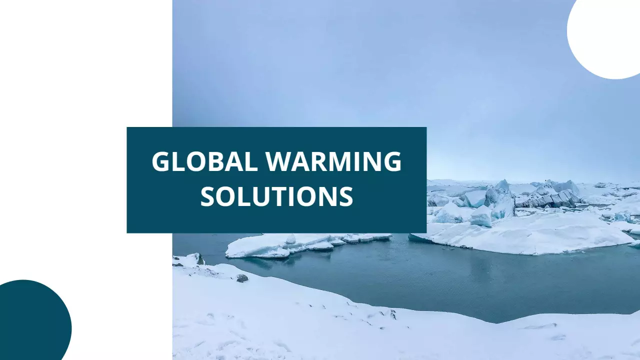 Calm Winter Landscape of Icebergs for YouTube Banner Template
