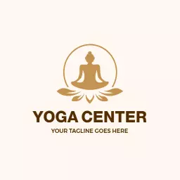 Calming Earthy Tones Embodying Tranquility in Yoga Logo Template
