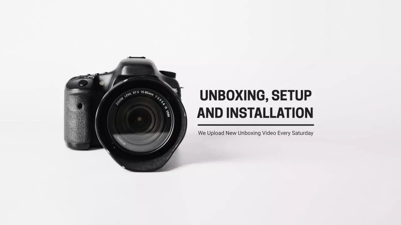 Camera Unboxing Setup and Installation YouTube Channel Banner Template