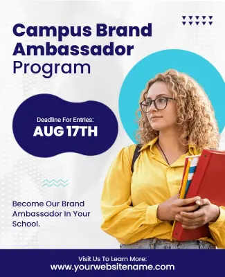 Campus Brand Ambassador Program Flyer Template