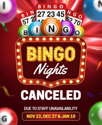 Canceled Bingo Nights Announcement Flyer Template