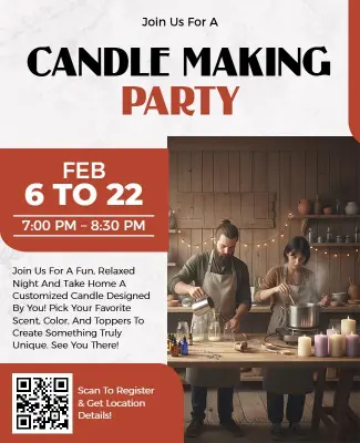 Candle Making Party Event Flyer Template