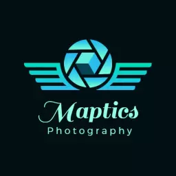 Captivating Blue and Teal Gradient Photography Logo Template