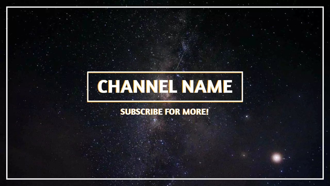 Captivating Night Sky with Stars YouTube Channel Banner Template
