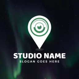 Capture Stunning Northern Lights in Creative Photography Logo Template